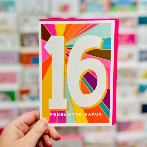 Cardyn Penblwydd 16 Oed - 16 Year Old Birthday Card 