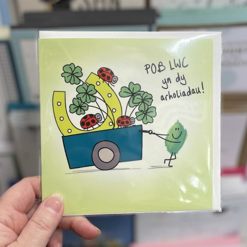 Cerdyn Pob Lwc Arholiadau - Welsh Exam Good Luck Cards 