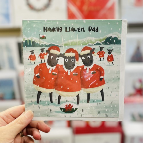 Cerdyn Cymraeg “Nadolig Llawen Dad” - Welsh Christmas Card for Dad