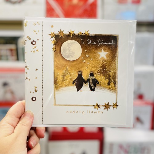 Cerdyn Cymraeg “Nadolig Llawen I’r Ddau Ohonoch” - Welsh Christmas Card to Both of You