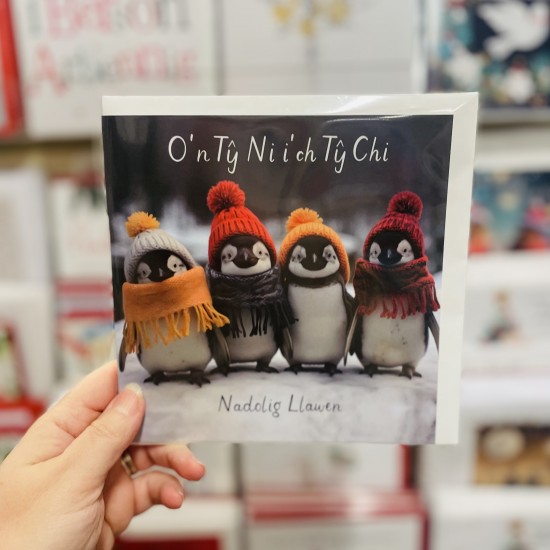 Cerdyn Cymraeg “Nadolig Llawen O’n Tŷ Ni i’ch Tŷ Chi” - Welsh Christmas Card from Our House to Your House 