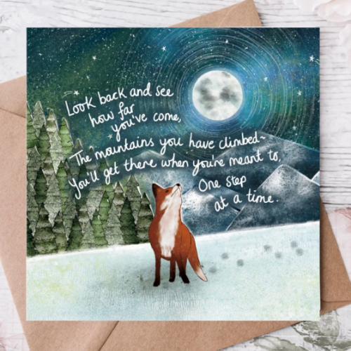 'Mountains' Single Greeting Card 