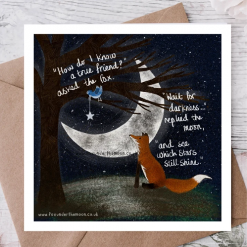 'A True Friend' Single Greeting Card 