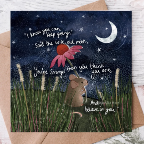 'Stronger' Single Greeting Card 