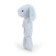 Bashful Baby Blue Bunny Ring Rattle