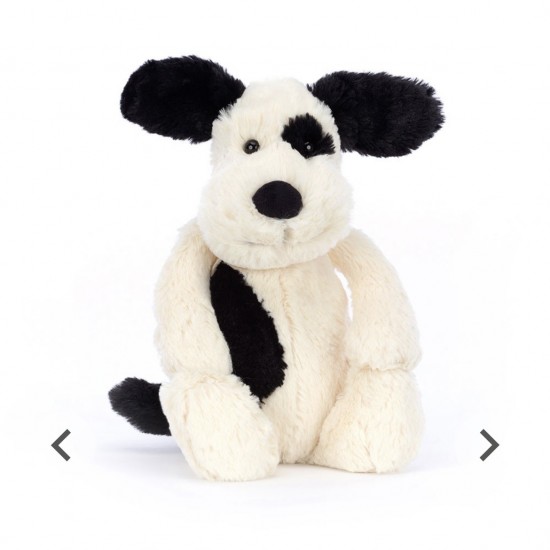 Jellycat Black and Cream Rufferty Puppy 