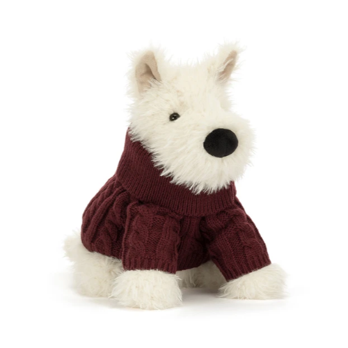 Jellycat Munro Scottie Dog 'Winter Jumper' 