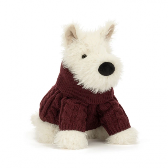 Jellycat Munro Scottie Dog 'Winter Jumper' Jellycat Munro Scottie Dog 'Winter Jumper'