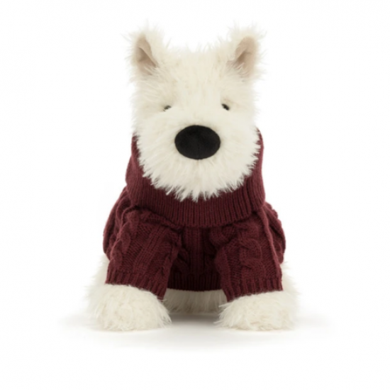 Jellycat Munro Scottie Dog 'Winter Jumper' Jellycat Munro Scottie Dog 'Winter Jumper'