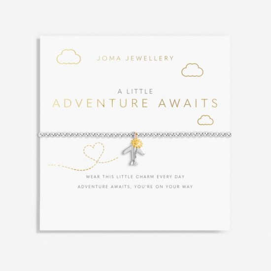 A Little 'Adventure Awaits' Bracelet in Silver Plating 