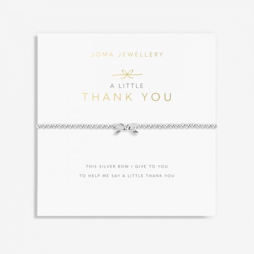 A Little 'Thank You' Bow Bracelet in Silver Plating 