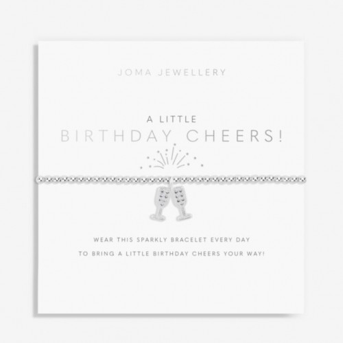 A Little 'Birthday Cheers' Bracelet in Silver Plating 
