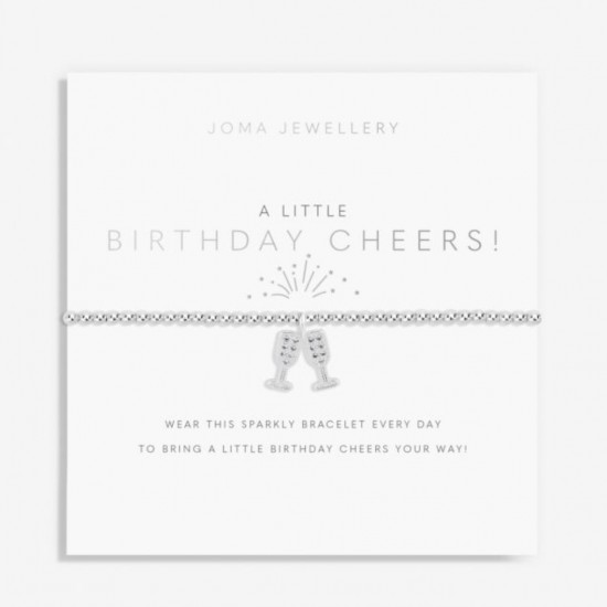 A Little 'Birthday Cheers' Bracelet in Silver Plating 