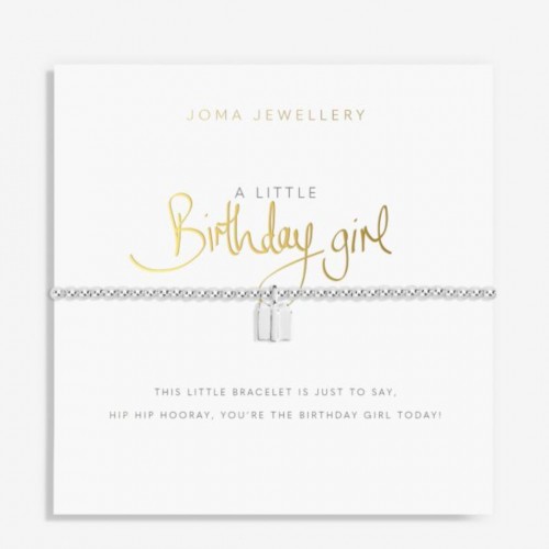 A Little 'Birthday Girl' Bracelet in Silver Plating 