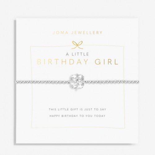 A Little 'Birthday Girl' Sparkling Bracelet in Silver Plating 