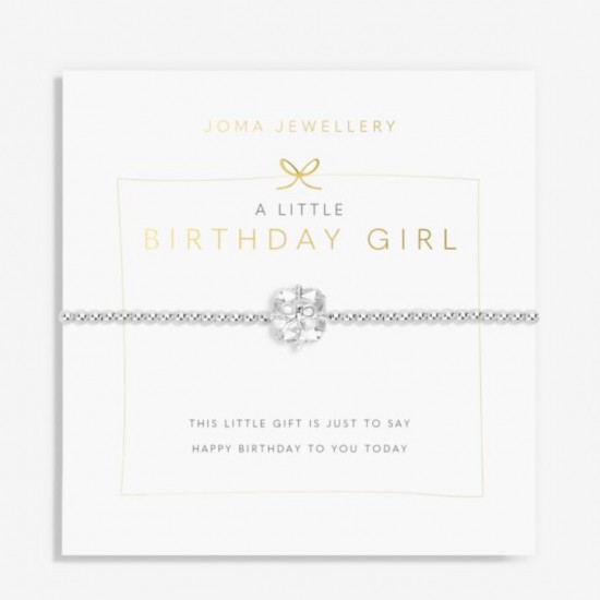 A Little 'Birthday Girl' Sparkling Bracelet in Silver Plating 
