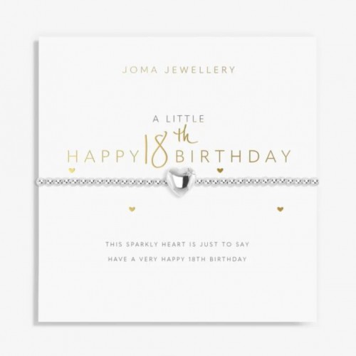 A Little 'Happy 18th Birthday' Bracelet in Silver Plating 