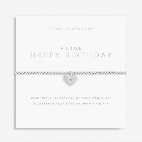 A Little 'Happy Birthday' Bracelet in Silver Plating 