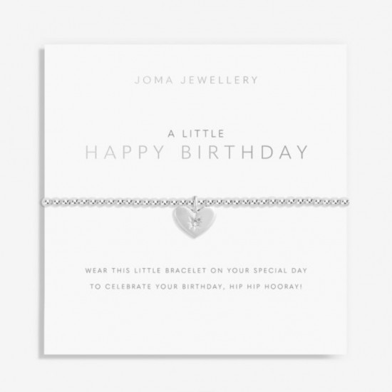 A Little 'Happy Birthday' Bracelet in Silver Plating 