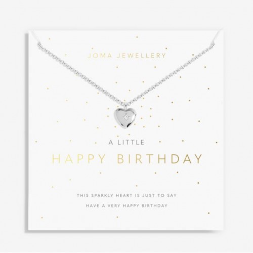 A Little 'Happy Birthday' Necklace in Silver Plating 
