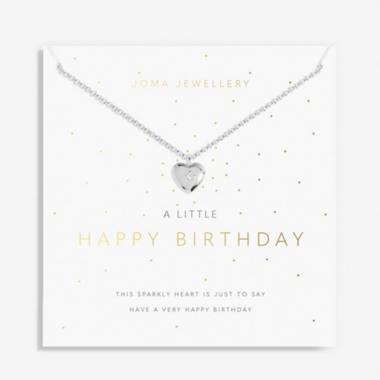 A Little 'Happy Birthday' Necklace in Silver Plating 