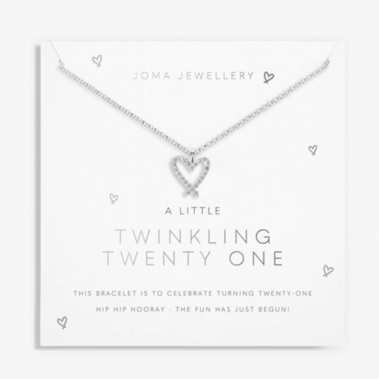 A Little 'Twinkling Twenty One' Necklace in Silver Plating
