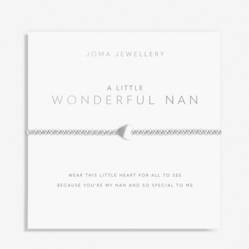 A Little 'Wonderful Nan' Bracelet in Silver Plating 