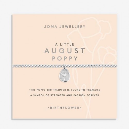 Birth Flower A Little 'August' Poppy Bracelet 