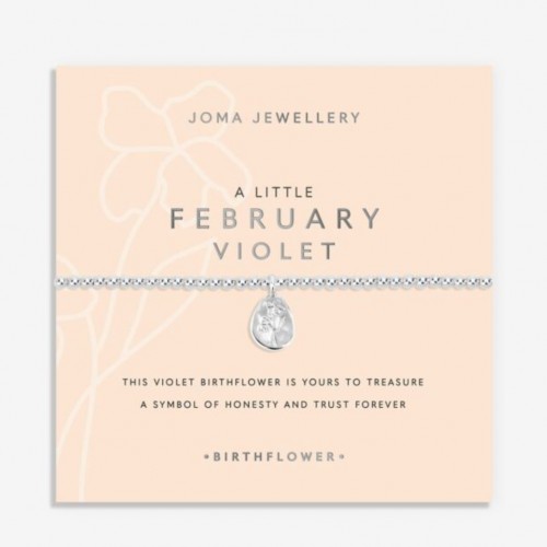 Birth Flower A Little 'February' Violet Bracelet 