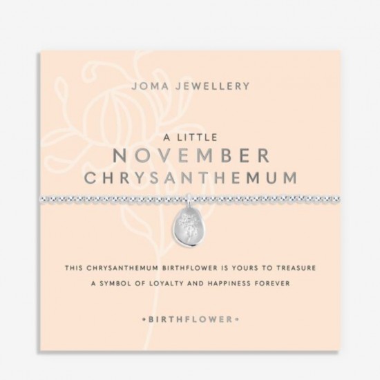 Birth Flower A Little 'November' Chrysanthemum Bracelet 