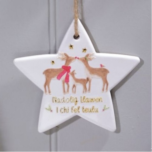 Welsh Ceramic Star for a Family 
