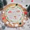 Welsh Ceramic Santa and Rudolph Treat Plate  Welsh Ceramic Santa and Rudolph Treat Plate